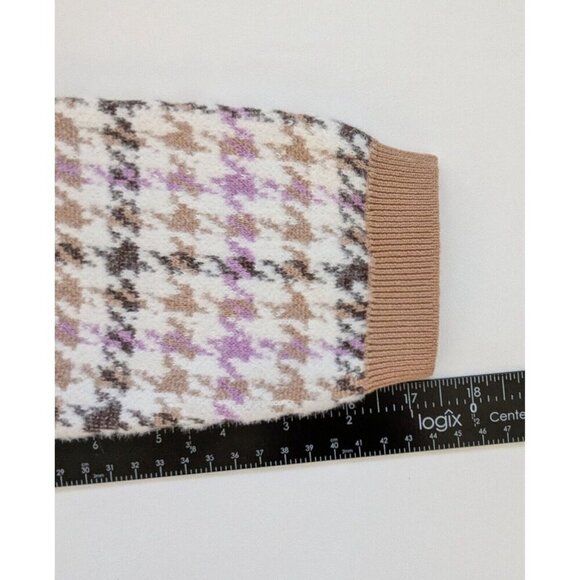 Ann Taylor Petite Boyfriend Houndstooth Long Cardigan Size Medium - Picture 10 of 11